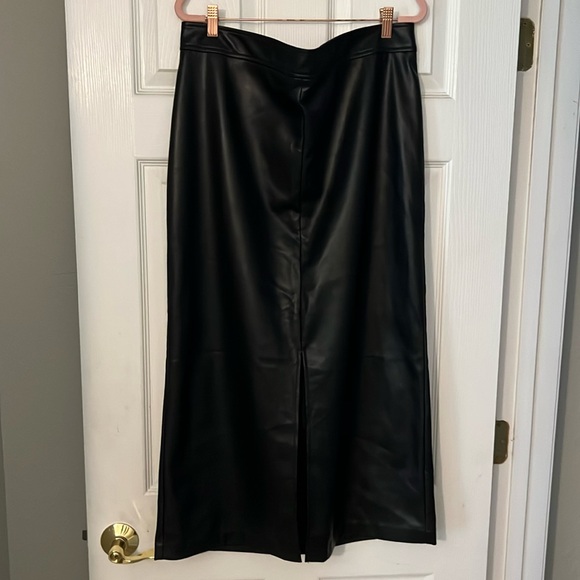 Loft Leather Midi Skirt - Picture 1 of 5